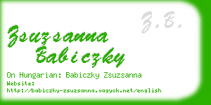 zsuzsanna babiczky business card